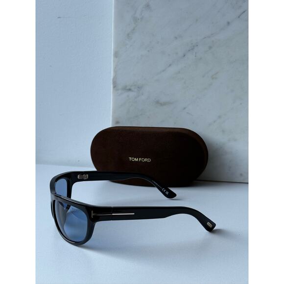 NEW Tom Ford Anders FT1363 Mask Sunglasses in Black Blue